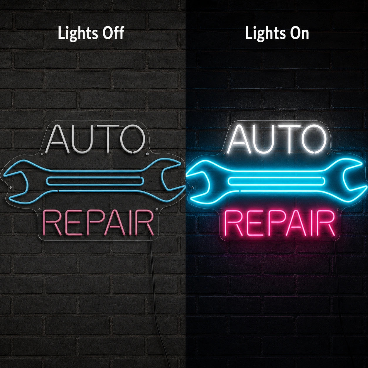 Auto Repair Wrench LED Neon Sign main product image