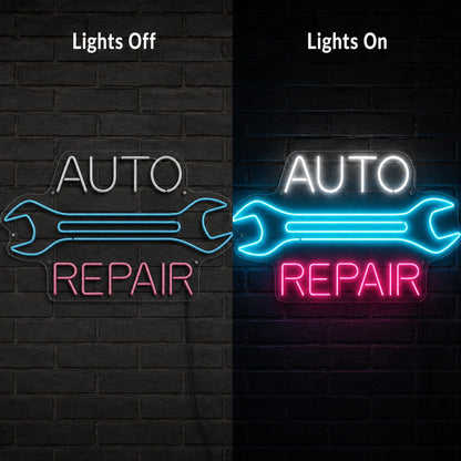 Auto Repair Wrench LED Neon Sign main product image