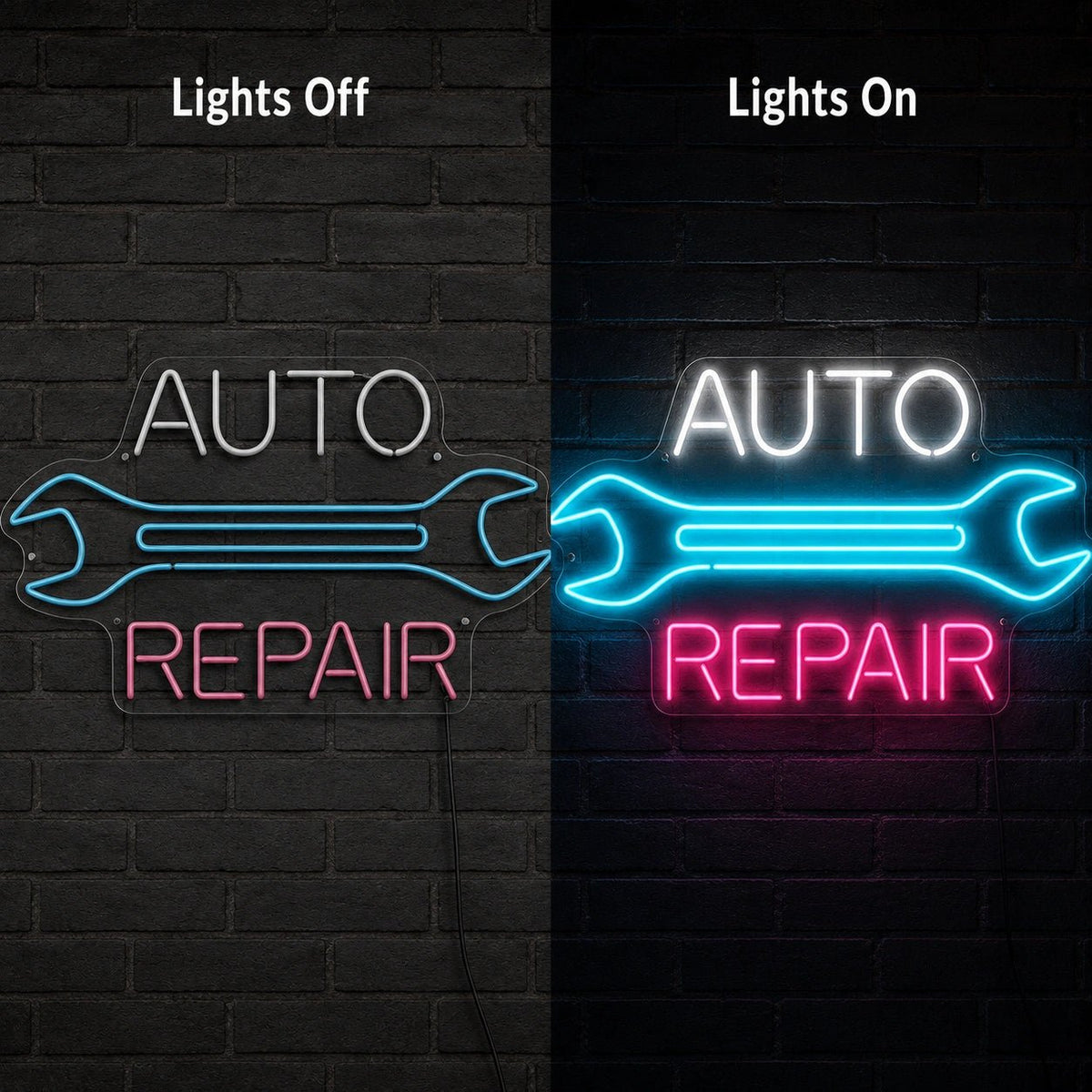 Auto Repair Wrench LED Neon Sign - Shineneon