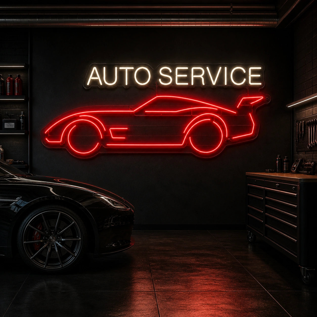 Auto Service Car Vintage LED Neon Sign high-converting product image