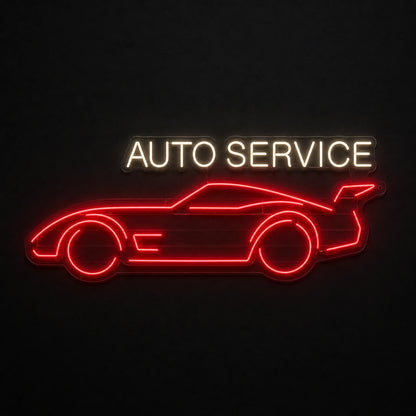 Auto Service Car Vintage LED Neon Sign main product image