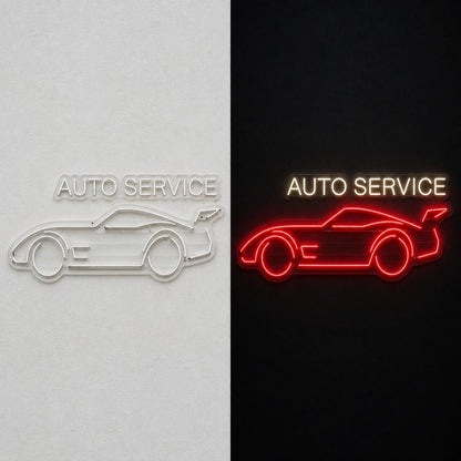 Auto Service Car Vintage LED Neon Sign - Shineneon