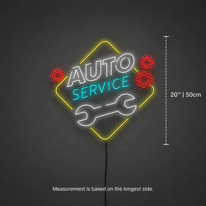 Auto Service Neon Sign LED Neon Sign size image
