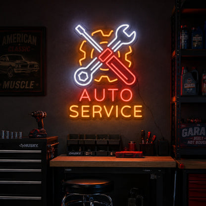 Auto Service Tools Neon Sign LED Neon Sign real lifestyle scene