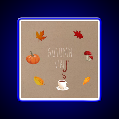 Autumn Vibes Cafe Led Neon Sign Espresso Bar Art Rgb Color