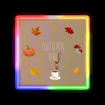 Autumn Vibes Cafe Led Neon Sign Espresso Bar Art Rgb Color