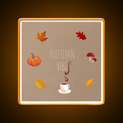 Autumn Vibes Cafe Led Neon Sign Espresso Bar Art Rgb Color