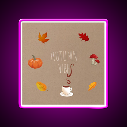 Autumn Vibes Cafe Led Neon Sign Espresso Bar Art Rgb Color