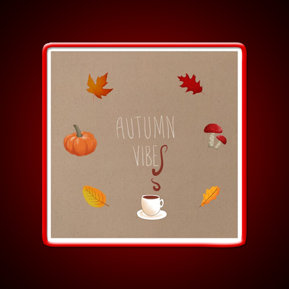Autumn Vibes Cafe Led Neon Sign Espresso Bar Art Rgb Color
