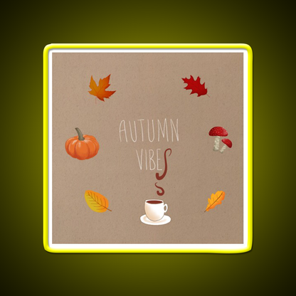 Autumn Vibes Cafe Led Neon Sign Espresso Bar Art Rgb Color