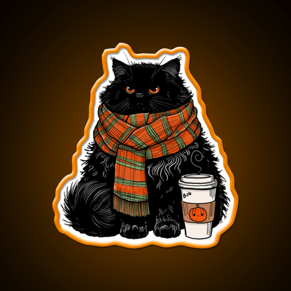 Autumn Vibes Coffee Cat Cafe Led Neon Sign Espresso Bar Art Rgb Color - Shineneon