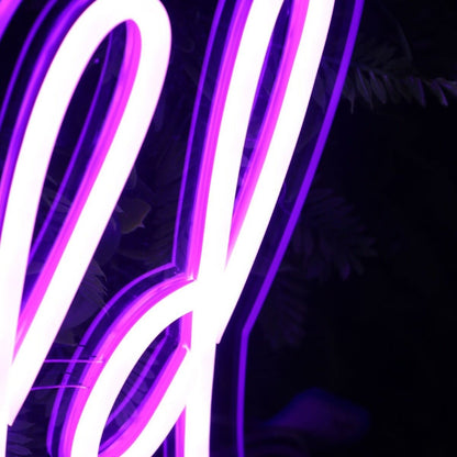Ava Gold Purple Led Neon Sign - Shineneon