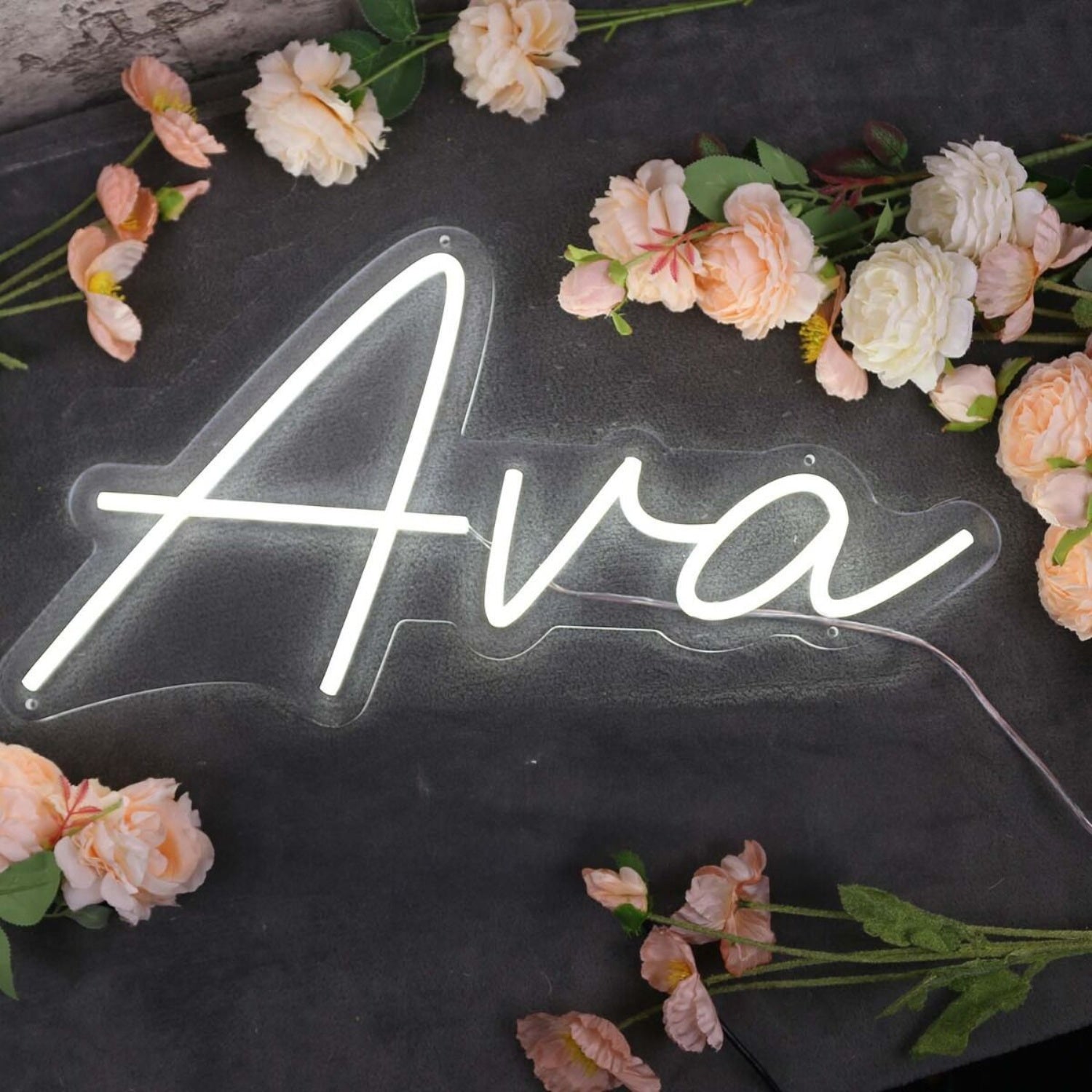Ava White Led Neon Sign | Shineneon