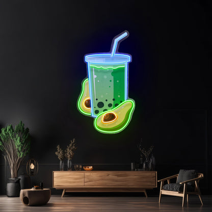 Avocado Smoothie Custom Led Signs Artwork For Sale - Shineneon