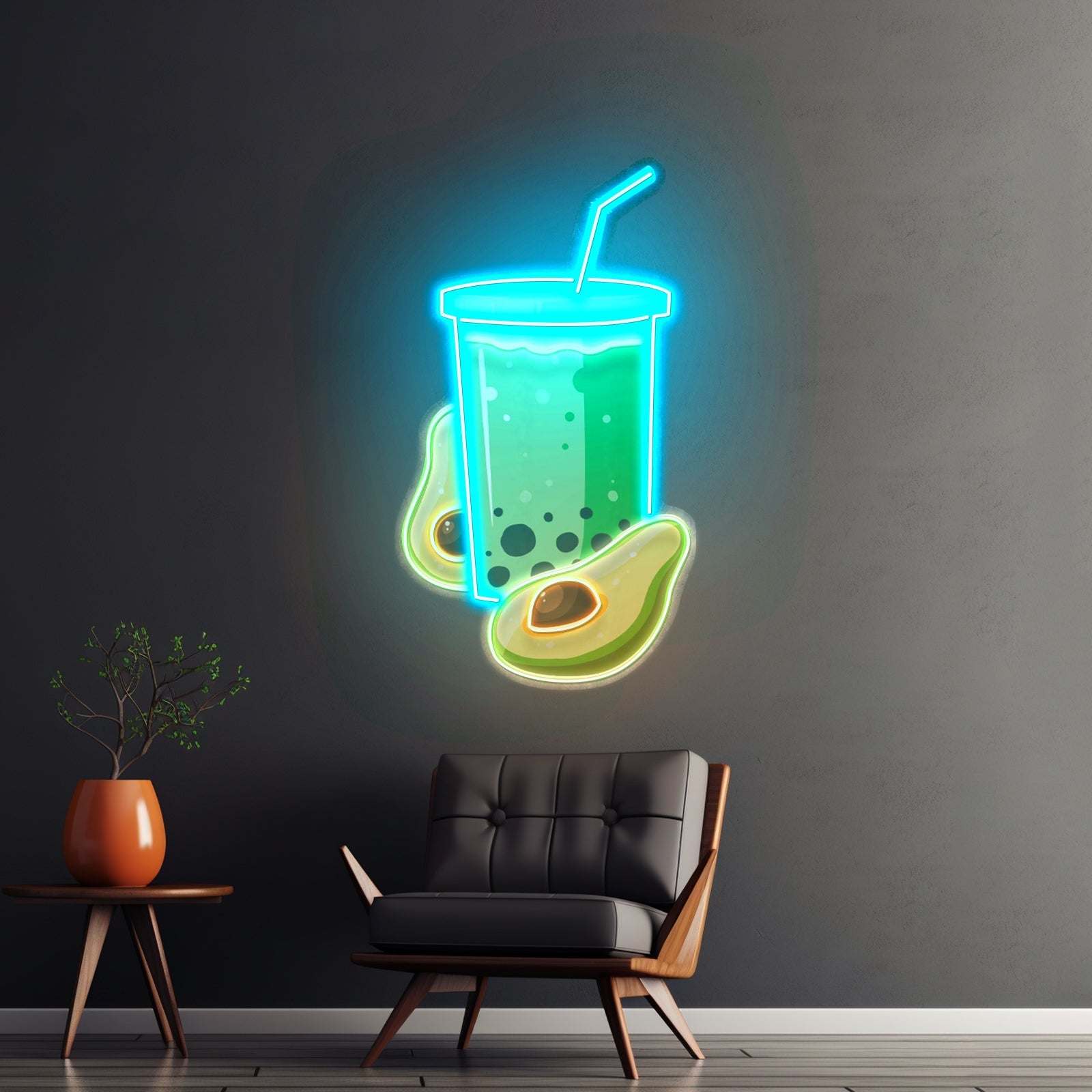 Avocado Smoothie Custom Led Signs Artwork For Sale - Shineneon