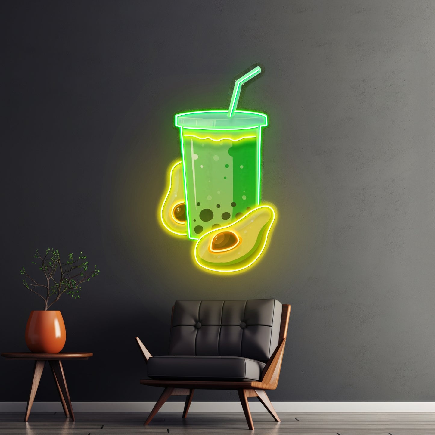 Avocado Smoothie Custom Led Signs Artwork For Sale