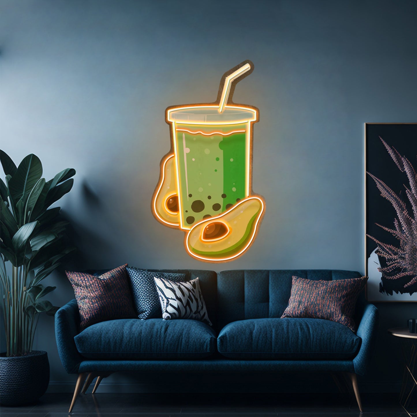 Avocado Smoothie Custom Led Signs Artwork For Sale