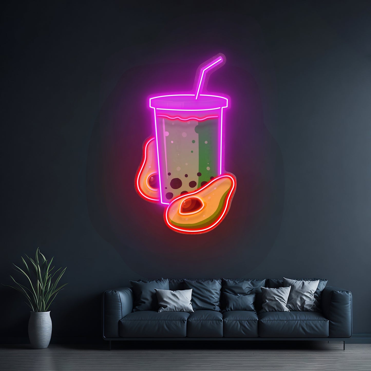 Avocado Smoothie Custom Led Signs Artwork For Sale