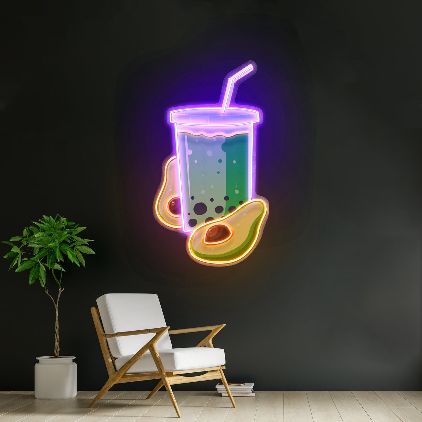 Avocado Smoothie Custom Led Signs Artwork For Sale