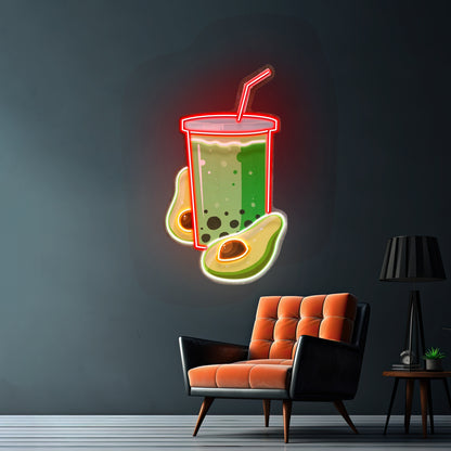 Avocado Smoothie Custom Led Signs Artwork For Sale