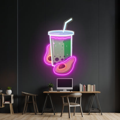 Avocado Smoothie Custom Led Signs Artwork For Sale