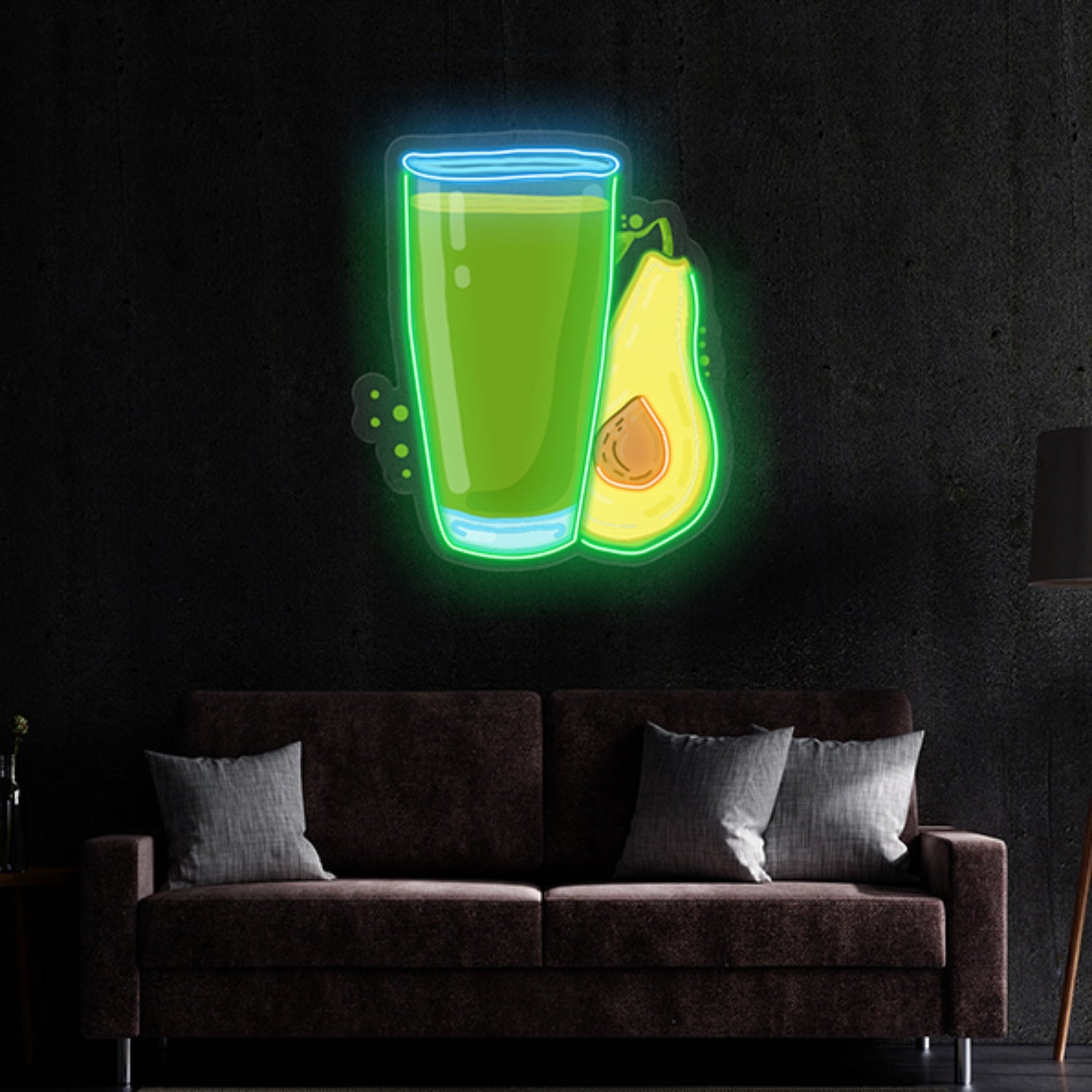 Avocado Smoothie Led Neon Acrylic Artwork | Shineneon