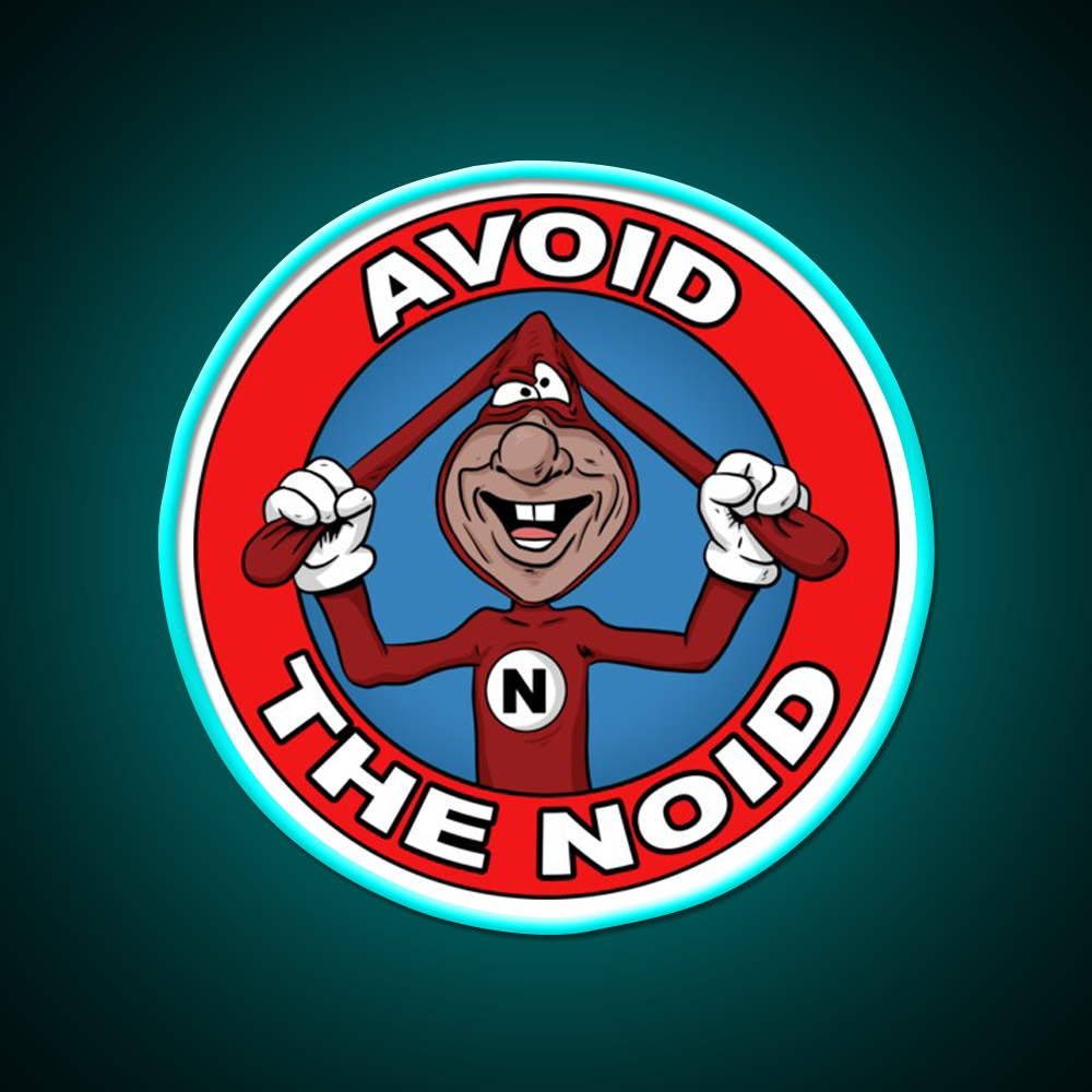 Avoid The Noid Fast Food Led Neon Sign For Burger Place Rgb Color