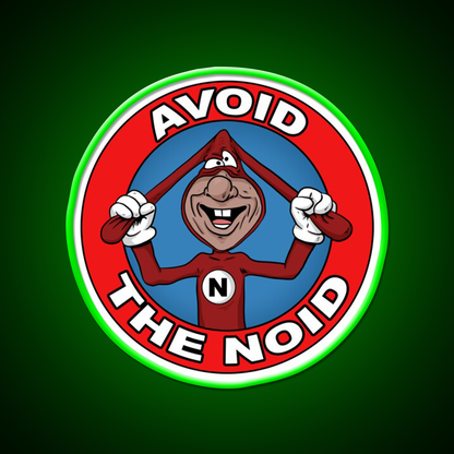 Avoid The Noid Fast Food Led Neon Sign For Burger Place Rgb Color
