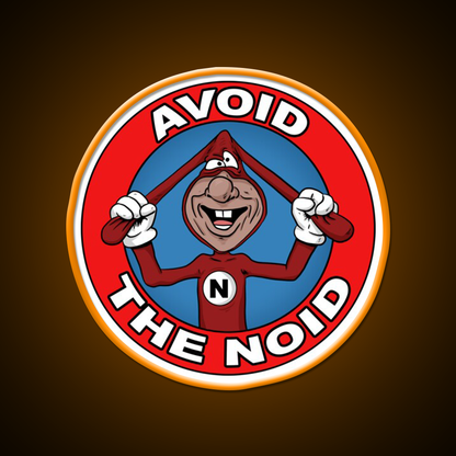 Avoid The Noid Fast Food Led Neon Sign For Burger Place Rgb Color