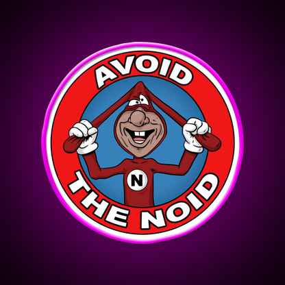 Avoid The Noid Fast Food Led Neon Sign For Burger Place Rgb Color