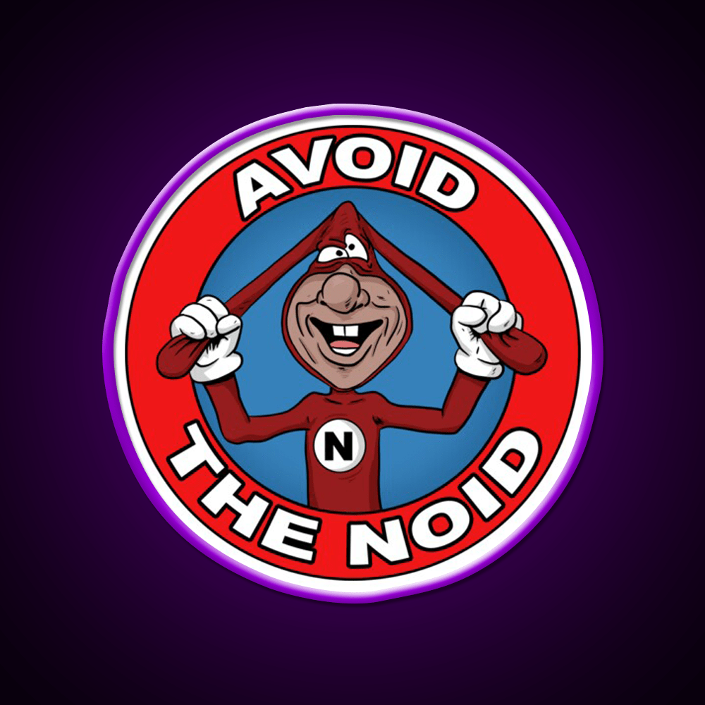 Avoid The Noid Fast Food Led Neon Sign For Burger Place Rgb Color - Shineneon