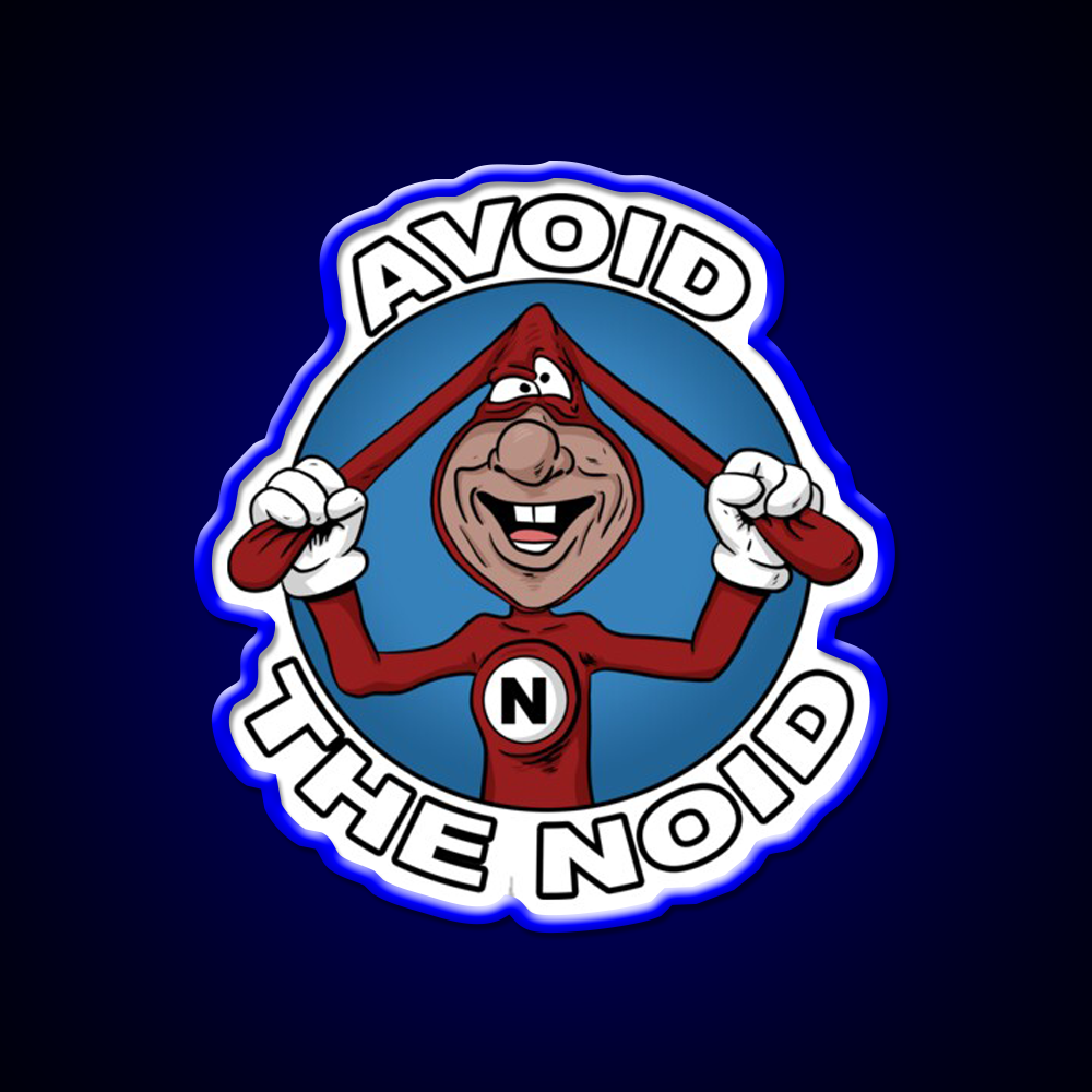 Avoid The Noid Fast Food Led Neon Sign For Burger Place Wall Decor Rgb Color