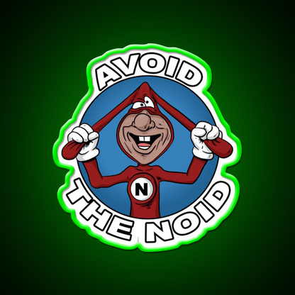 Avoid The Noid Fast Food Led Neon Sign For Burger Place Wall Decor Rgb Color