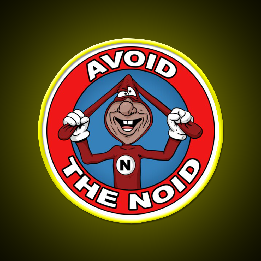 Avoid The Noid Fast Food Led Neon Sign For Burger Place Rgb Color