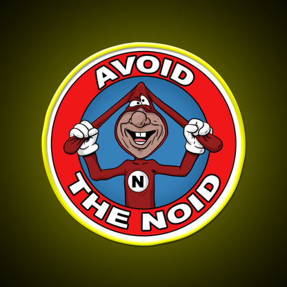 Avoid The Noid Fast Food Led Neon Sign For Burger Place Rgb Color