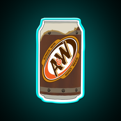 Aw Root Beer Bar Decor Led Neon Sign Rgb Color - Size and dimension reference