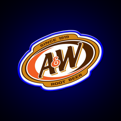 Aw Root Beer Logo Classic Beer Bar Decor Led Neon Sign Rgb Color - LED neon sign view 5