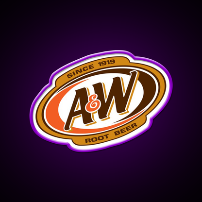 Aw Root Beer Logo Classic Beer Bar Decor Led Neon Sign Rgb Color - LED neon sign view 9
