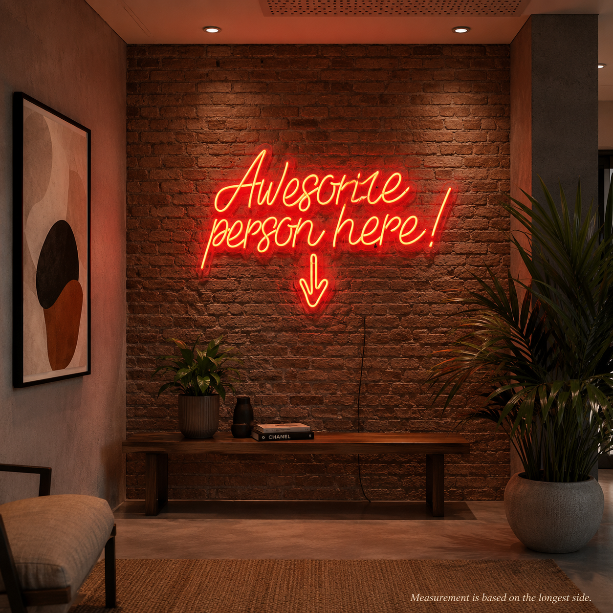 Awesome Person Here LED Neon Sign Wall Neon Sign - 04 Size Image