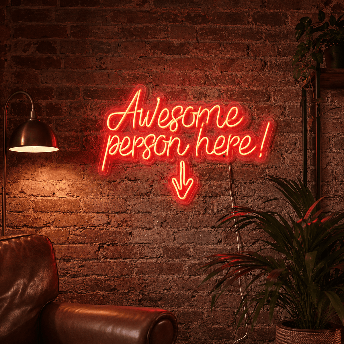 Awesome Person Here LED Neon Sign Wall Neon Sign - Shineneon
