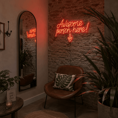 Awesome Person Here LED Neon Sign Wall Neon Sign - Shineneon