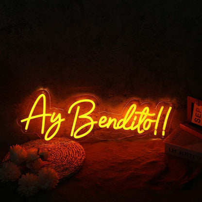 Ay Bendito Yellow Led Neon Sign - Shineneon