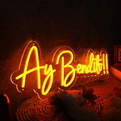 Ay Bendito Yellow Led Neon Sign - Shineneon