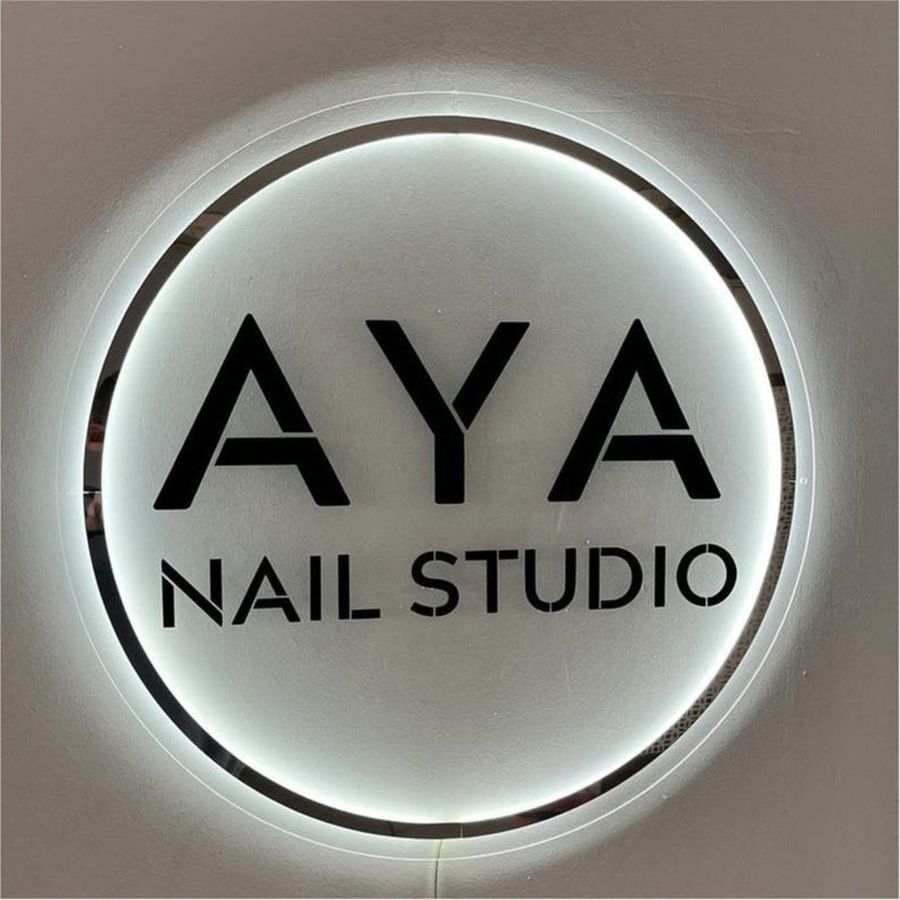 Aya Nail Studio Acrylic Business Logo Sign - Shineneon