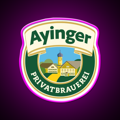 Ayinger Bavaria Beer Bar Decor Led Neon Sign Rgb Color - Neon sign mounted on wall in room