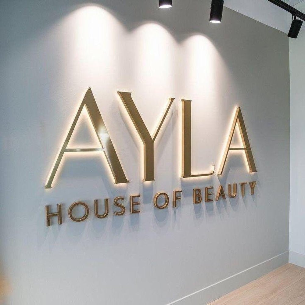 Ayla House Of Beauty 3D Backlit Letters Business Metal Led Sign - Shineneon