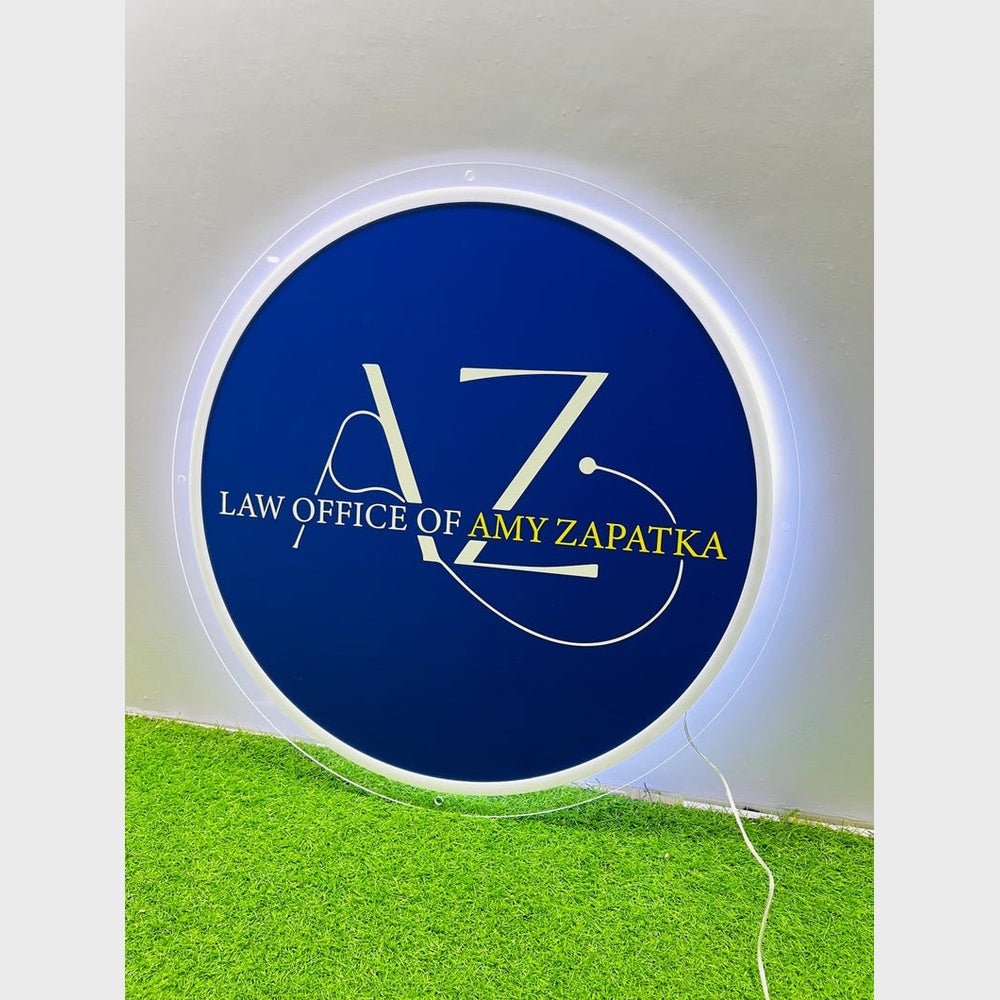 Az Law Office Acrylic Business Logo Sign - Shineneon