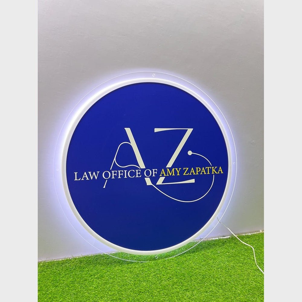 Az Law Office Acrylic Business Logo Sign - Shineneon