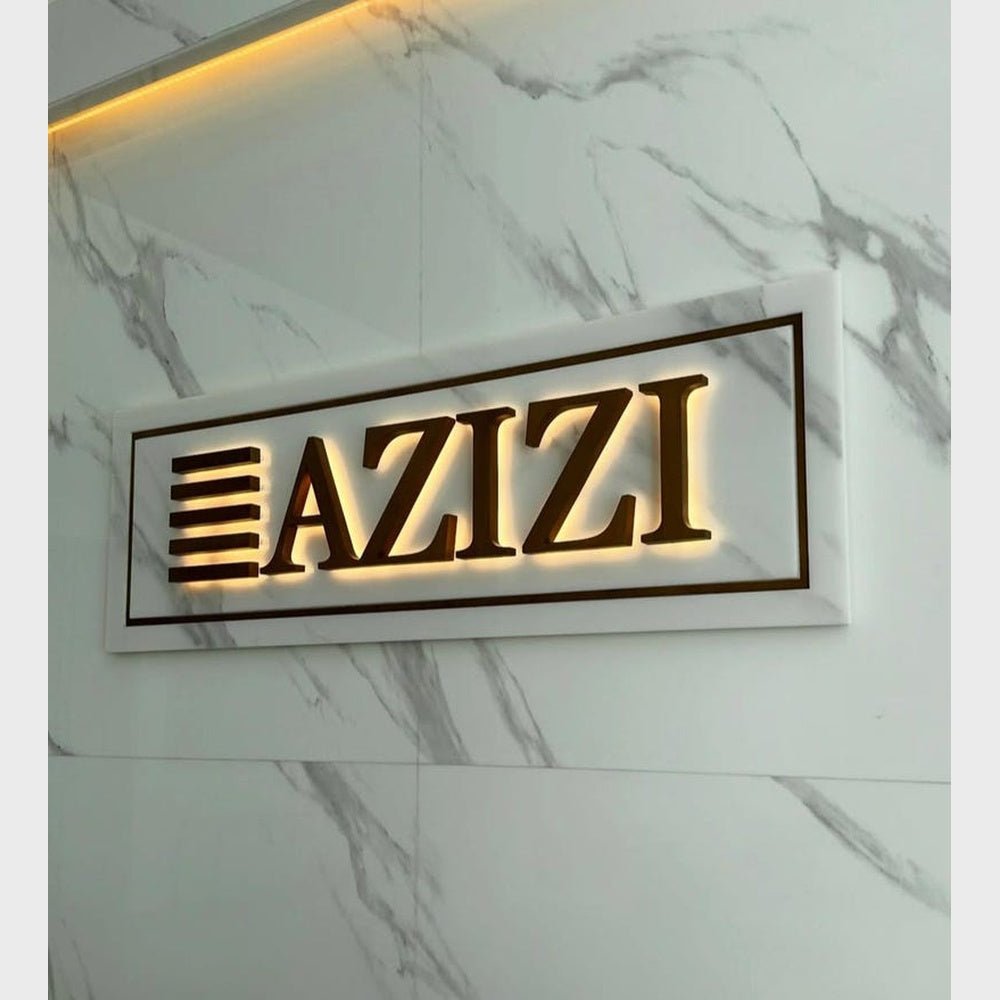 Azizi 3D Backlit Channel Letters Led Light Sign - Shineneon