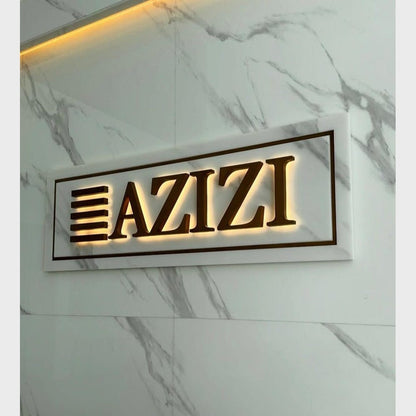 Azizi 3D Backlit Channel Letters Led Light Sign - Shineneon